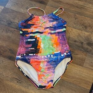 Vibrant Multicolor Kids One Piece Swimsuit